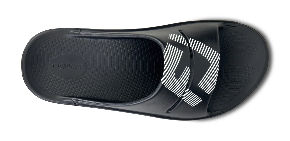 FJ X OOFOS Men's OOahh Sport Slide Sandal - Black - Image 6