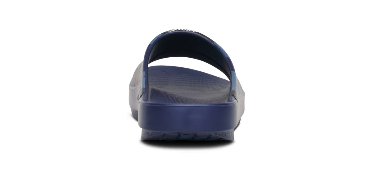 FJ X OOFOS Men's OOahh Sport Slide Sandal - Navy Camo - Image 5